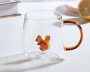 Blüten glass mug – transparent blossom-patterned design – Die-Tassen.de