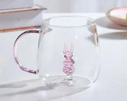 Blüten glass mug – transparent blossom-patterned design – Die-Tassen.de